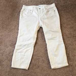 LOFT Women's Cropped Jeans in off white